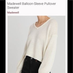 NWT MADEWELL BALLOON-SLEEVE PULLOVER SWEATER XL